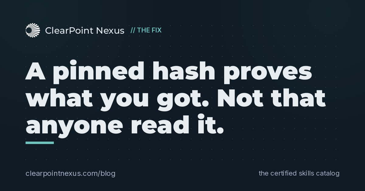 Claude Code plugins can now be pinned and allow-listed. Here's what that proves, and what it doesn't.