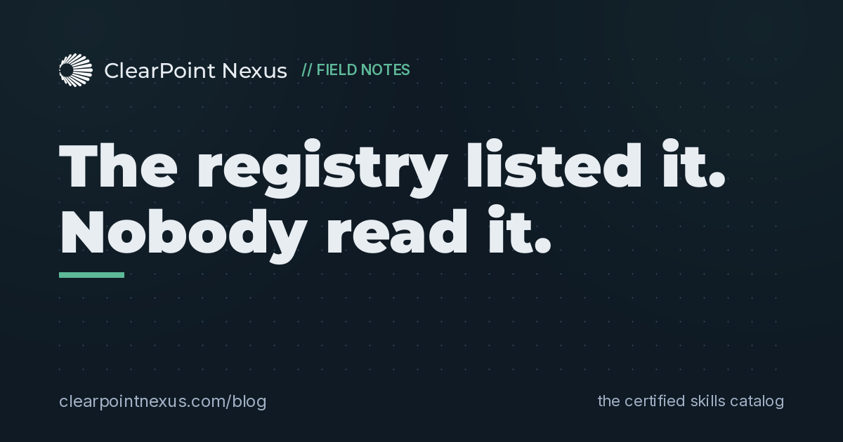 An MCP registry is a phone book, not a background check